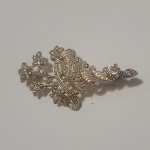 Vintage Signed SP WLIND Goldtone Rhinestone Flower Boquet Pin/Brooch